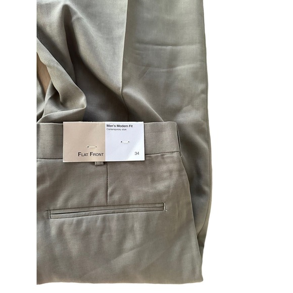 Doc & Amelia by Cintas Men's Chino Dress Pants Straight Leg Size 34 Beige - Picture 4 of 9